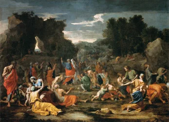 Los judíos recogiendo el maná en el desierto